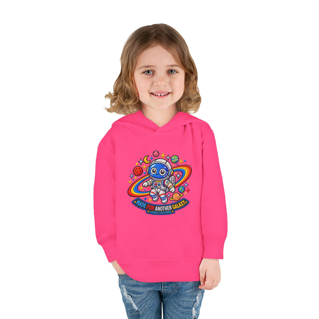 Toddler Hoodie — "Made for Another Galaxy" Cute Astronaut Space Pullover